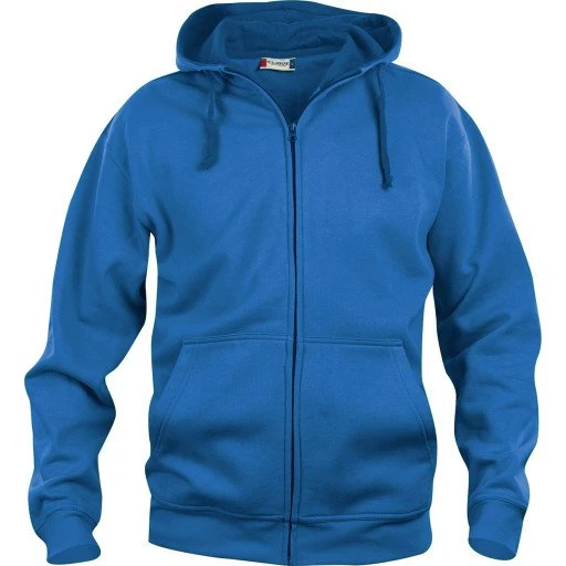 Clique Basic hoodie med lynlås, kongeblå, str. L