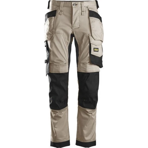 Snickers 6241 AllroundWork bukser med stretch, khaki/sort, str. 60