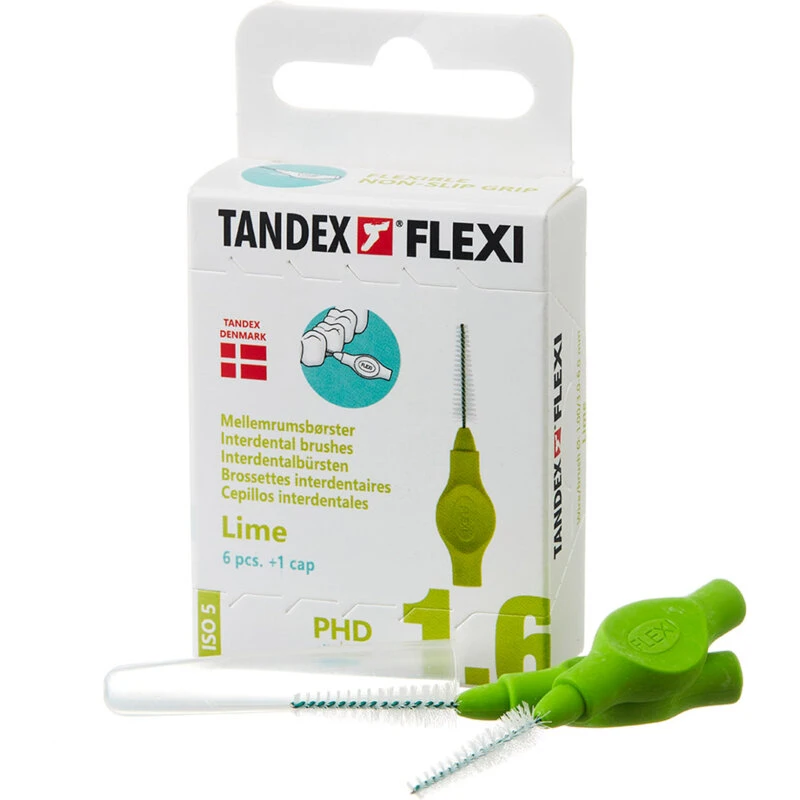 Tandex Flexi Mellemrumsbørste Lime PHD 1.6 (6 stk)