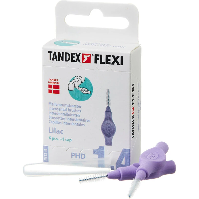Tandex Flexi Lilac PHD 1.4 (ISO 4) mellemrumsbørster, 6 stk