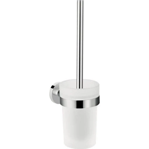 Hansgrohe Logis toiletbørste, krom og glas