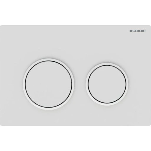 Geberit Omega 20 Round betjeningsplade, mat hvid