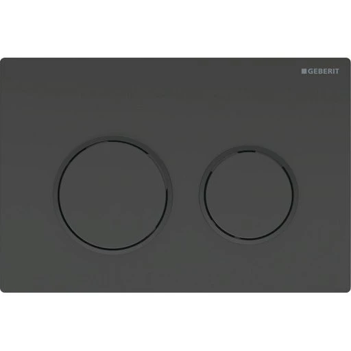 Geberit Omega 20 Round betjeningsplade, sort/mat sort