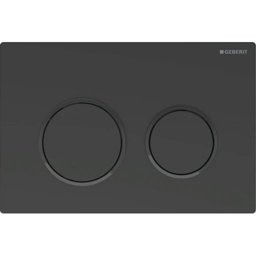 Geberit Omega 20 Round betjeningsplade, mat sort/sort