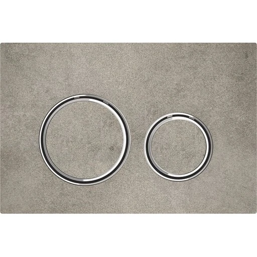 Geberit Sigma 50 Round betjeningsplade, betonlook/krom