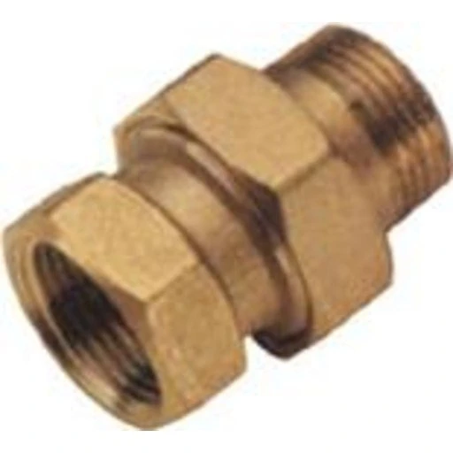 3/8" Radiatorforskruning ligeløbende i messing