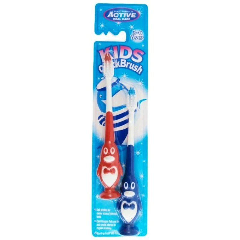 Active Oral Care Kids Penguin Quick Brush 3-6 år, 2 stk