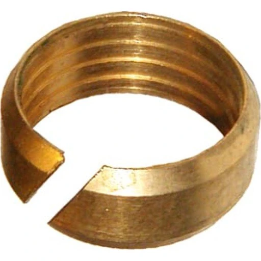 Pex kompressionsring med slids, 12 mm, messing