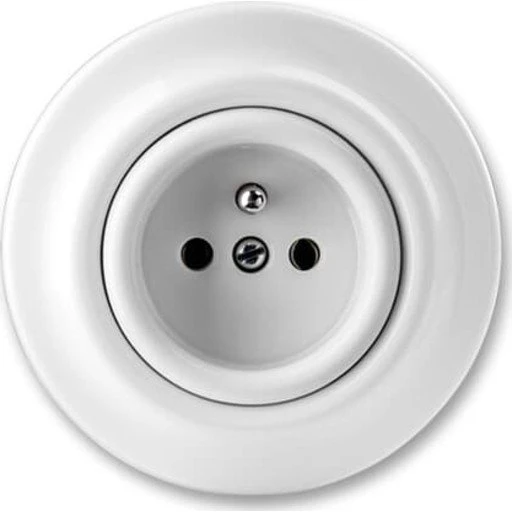 ABB Decento pinjord stikkontakt, hvid