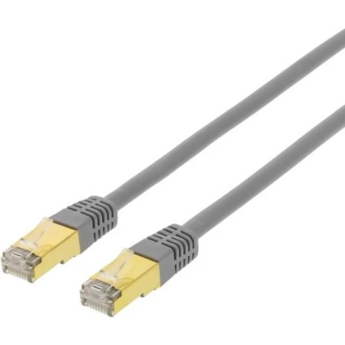 DELTACO S/FTP Cat7 Patchkabel, 30m, Grå, LSZH