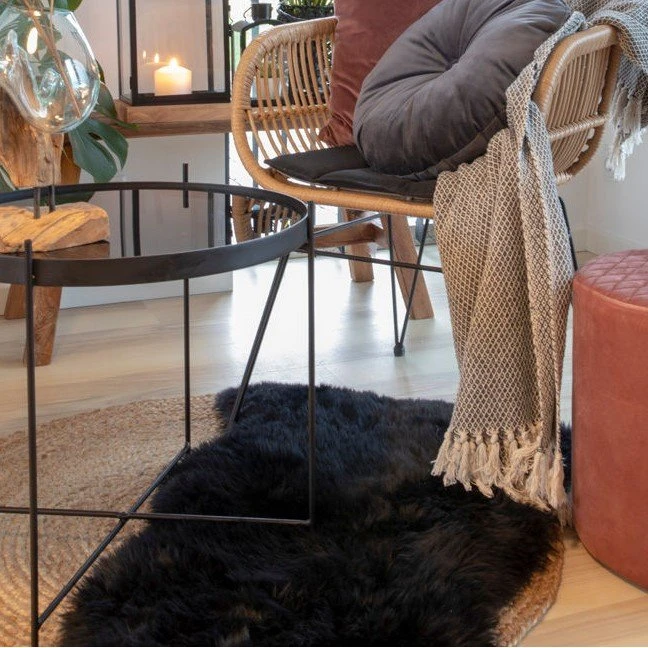 House Nordic Ægte sort lammeskind - 50 x 85 cm