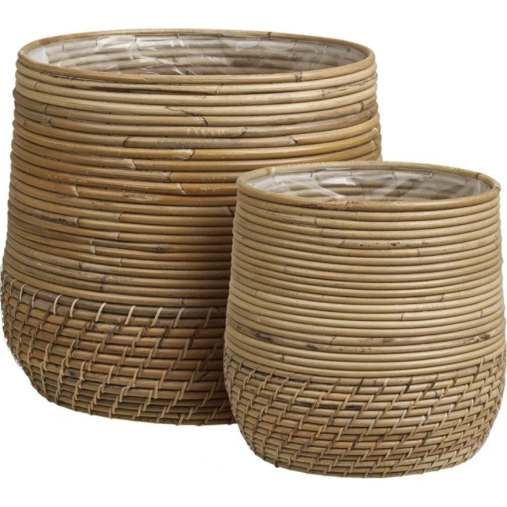 House Nordic Moro Kurvesæt af 2 - Natur Kubu Rattan