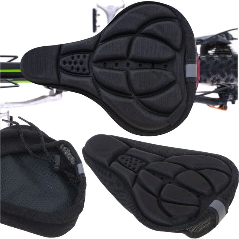 L-BRNO Gel Cykelsadel Beskyttelse 3D - Sort/Gul 26x16 cm