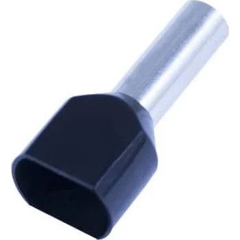 Tylle Isolerede dobbelt terminalrør 2x6 mm², sort (100 stk)