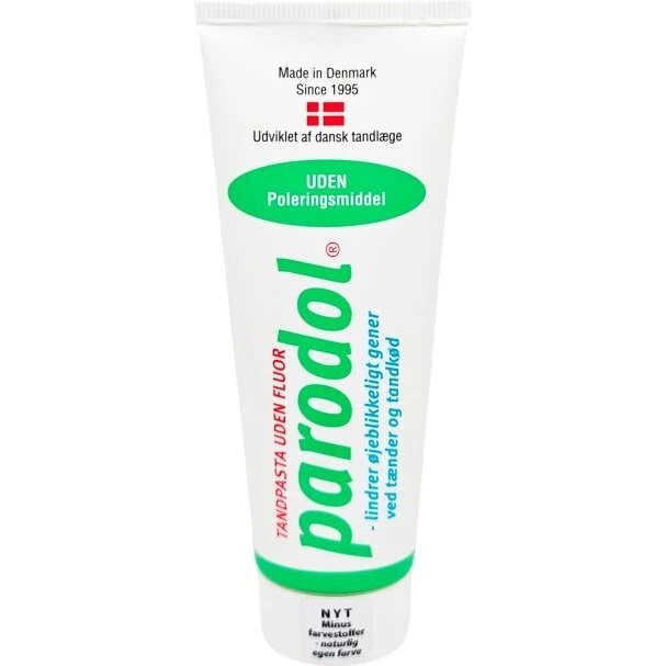 Parodol Grøn Tandpasta 75 ml – uden fluor og slibemiddel