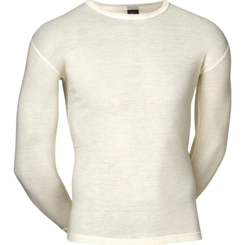 JBS Langærmet merino uldundertrøje til mænd, hvid, 2XL