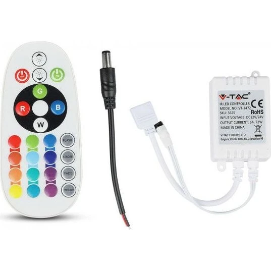 RGB Controller med fjernbetjening - 12V/24V med memory funktion