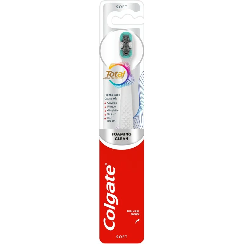 Colgate Total Foaming Clean Soft tandbørste 1 stk