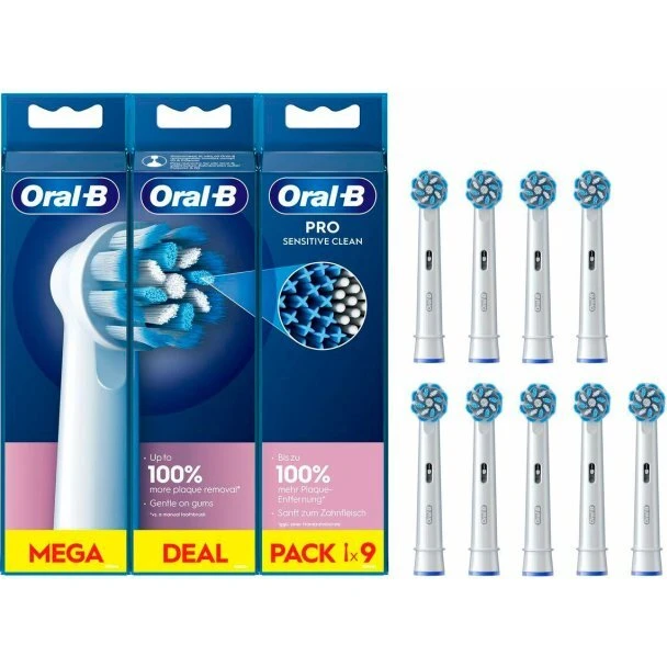 Oral‑B Pro Sensitive Clean – 9 stk. børstehoveder
