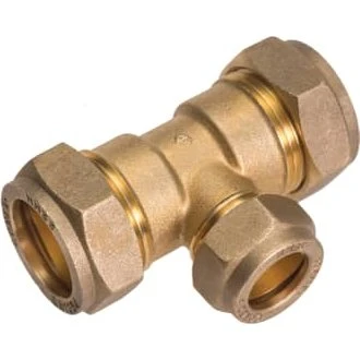 Conex Kompressions-tee 18x15x15mm til PEX og kobber