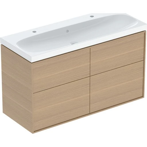 Ifö Sense Art møbelpakke med dobbeltvask, eg, 118,4x68,2 cm