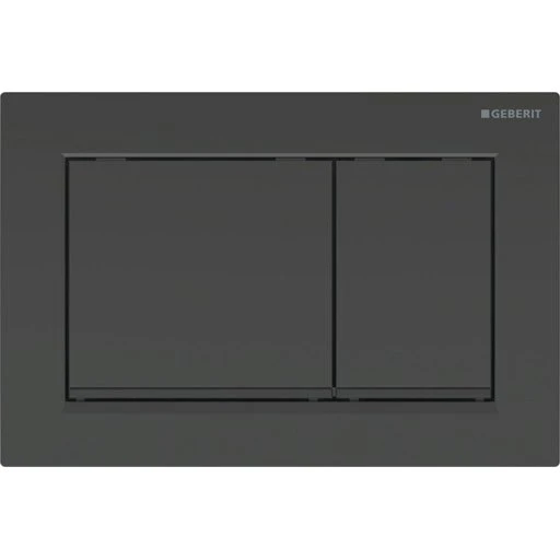 Geberit Omega 20 Square betjeningsplade, sort/mat sort