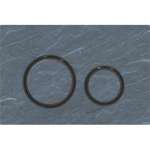Geberit Sigma 50 Round betjeningsplade, skifer/sort krom