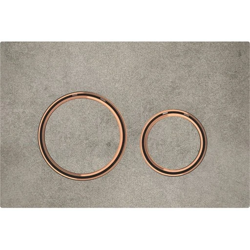 Geberit Sigma 50 Round betjeningsplade, betonlook/rødguld
