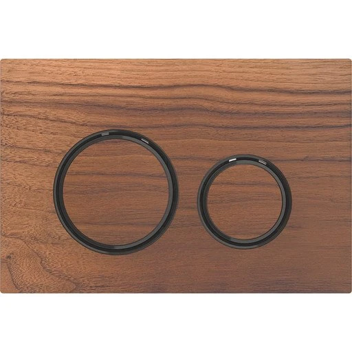 Geberit Sigma 50 Round betjeningsplade, nøddetræ/sort krom