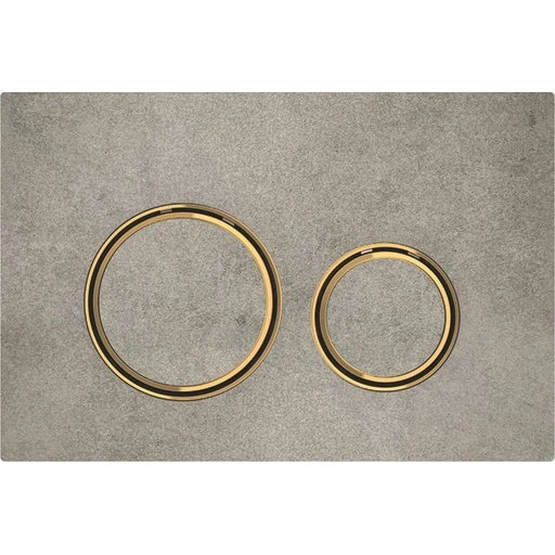 Geberit Sigma 50 Round betjeningsplade, betonlook/messing