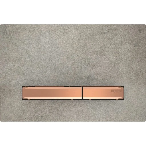 Geberit Sigma 50 Square betjeningsplade, betonlook/rødguld