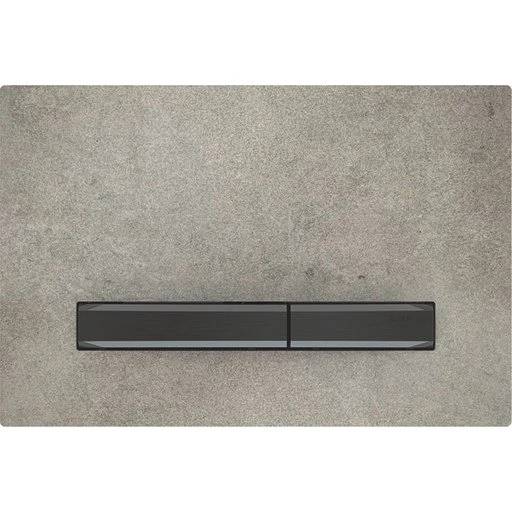 Geberit Sigma 50 Square betjeningsplade, betonlook/sort krom