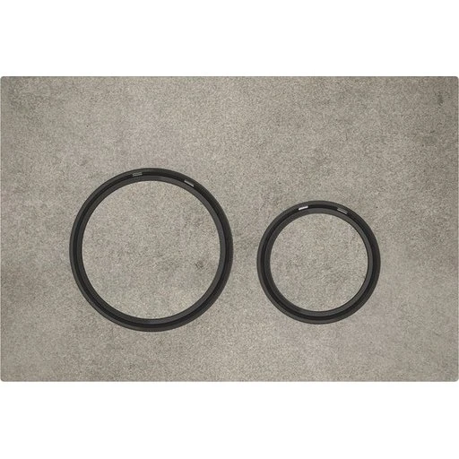 Geberit Sigma 50 Round betjeningsplade, betonlook/sort krom