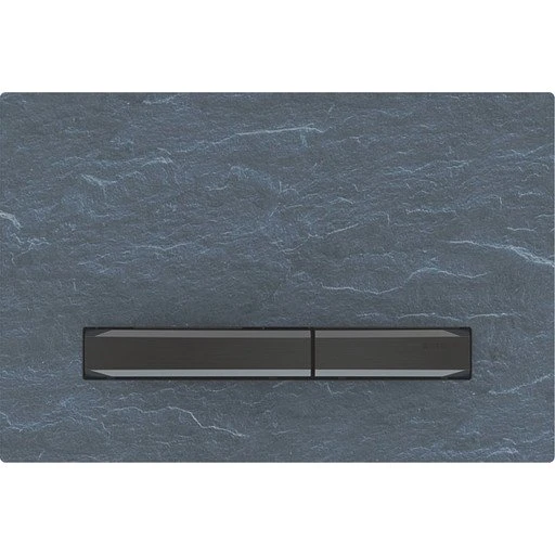 Geberit Sigma 50 Square betjeningsplade, skifer/sort krom