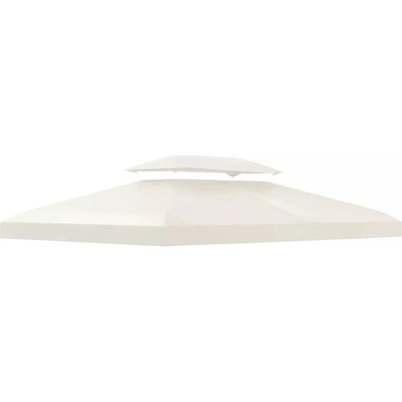 Udskiftningstag til Pavillon 4x3m, Polyester 180g/m², Cremehvid