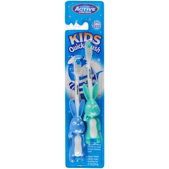Active Oral Care Kids Kanin Quick tandbørste 3–6 år (2 stk)
