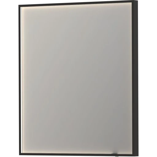 Sanibell Ink SP19 Spejl med lys, dugfrit, sort, 70x80 cm
