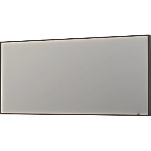 Sanibell Ink SP19 LED-spejl, dugfrit, sort, 180x80 cm