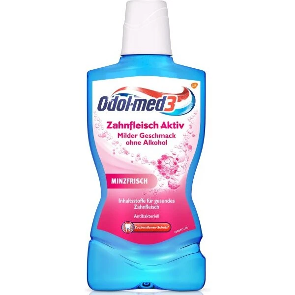 Odol-Med 3 Mundskyl Gum Active 500 ml – alkoholfri, med fluor