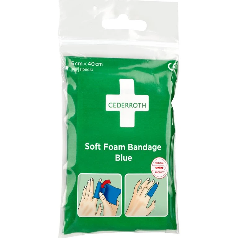Cederroth Soft Foam Bandage Blå 6 cm x 40 cm