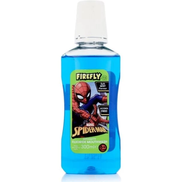Marvel Firefly Spider-Man mundskyl 300 ml – alkoholfri, mint