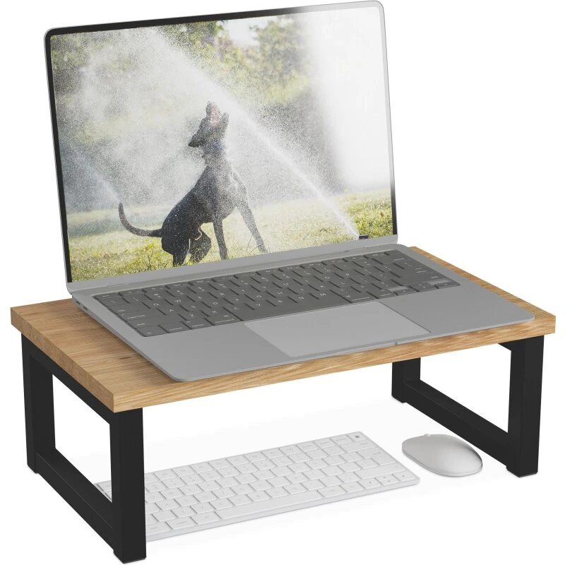 Monitorstativ i industrielt design – hævet skærmholder