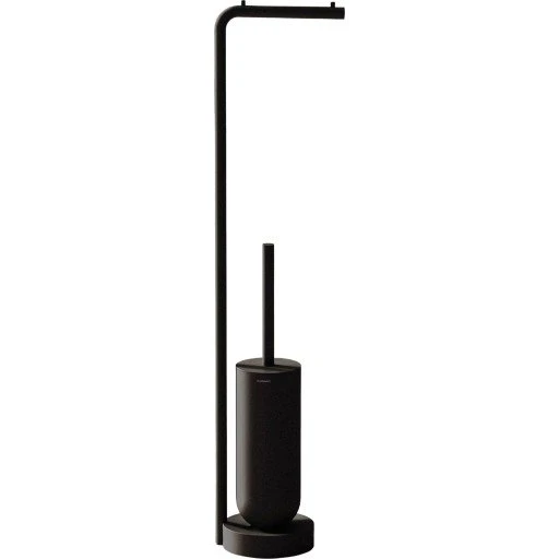 Cosmic Geyser toiletbørste med toiletrulleholder, mat sort