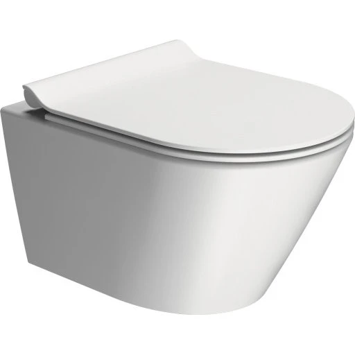 GSI Kube væghængt toilet, mat hvid, uden skyllekant
