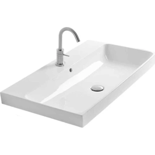 Lavabo håndvask i hvid porcelæn, 60x45 cm