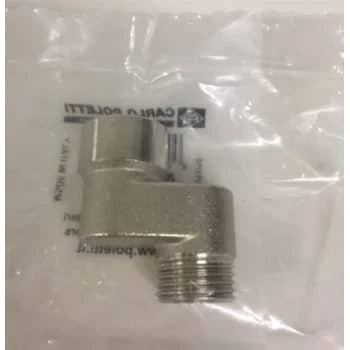 Excentrisk adapter 20 mm x 1/2" messing med krom