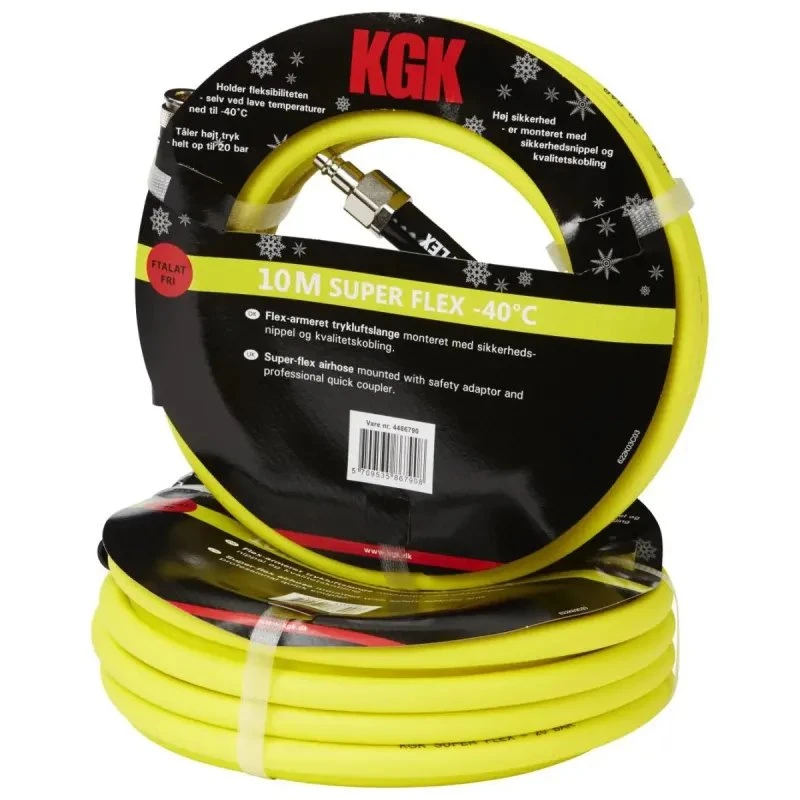 KGK Trykluftslange Superflex Pro 10m 3/8" Gul Frostfri