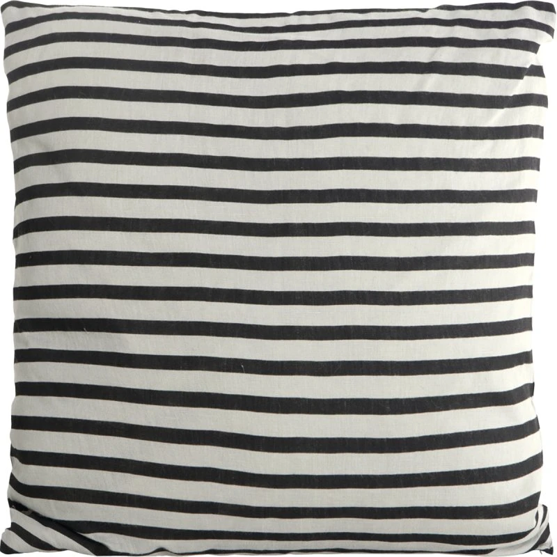 House Doctor Pudebetræk Stripe 50x50 cm i 100% hør, sort/grå