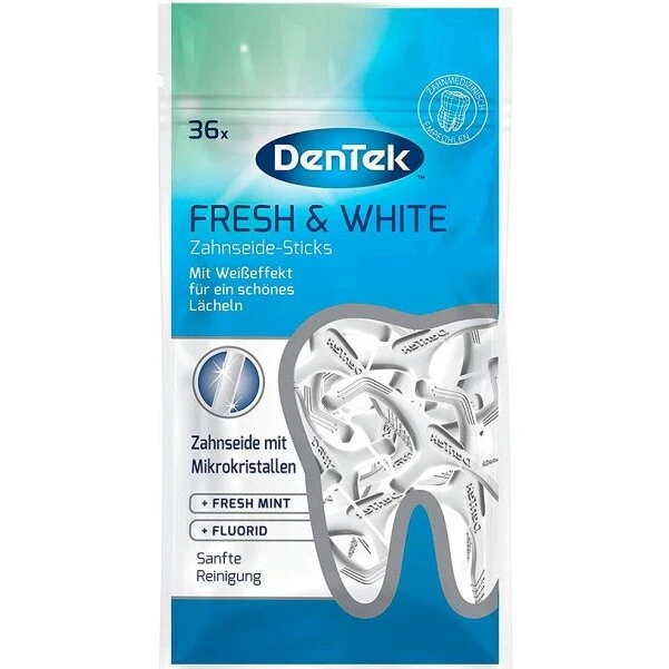 DenTek Fresh & White Floss Picks 36 stk. (Mint)