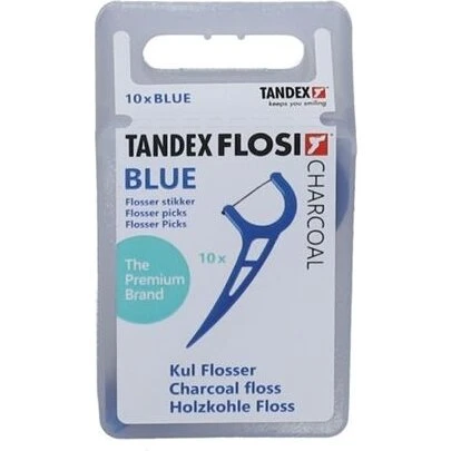 Tandex Flosi Flosser Blue Charcoal (80 stk)